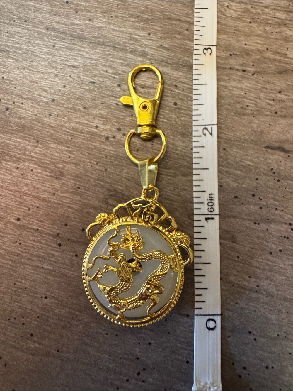 Gold Tone Dragon Keychain/Bag Charm - Picture 2 of 3